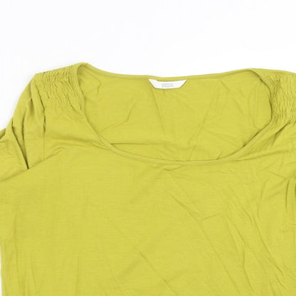 Womens UK Size 16 Marks and Spencer Green Basic T-Shirt