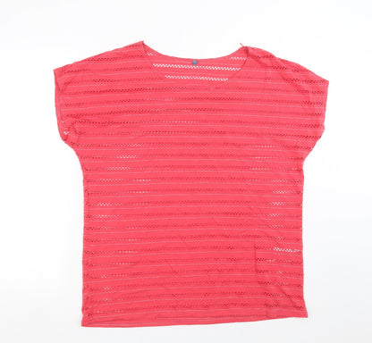 Womens UK Size 14 Evie Pink Basic T-Shirt