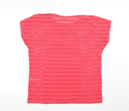 Womens UK Size 14 Evie Pink Basic T-Shirt