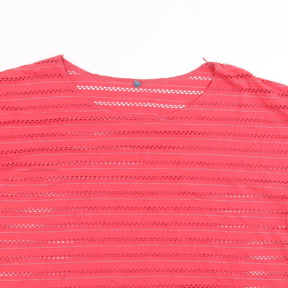 Womens UK Size 14 Evie Pink Basic T-Shirt