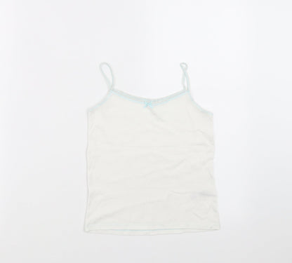 Marks and Spencer Girls White   Camisole T-Shirt Size 6-7 Years  - vest