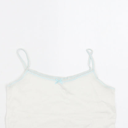 Marks and Spencer Girls White   Camisole T-Shirt Size 6-7 Years  - vest