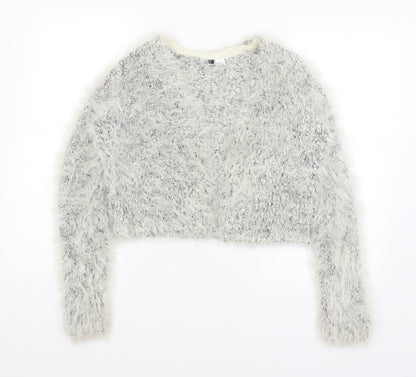 Womens UK Size XS H&M White Cardigan Jumper