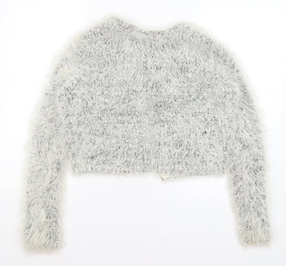 Womens UK Size XS H&M White Cardigan Jumper