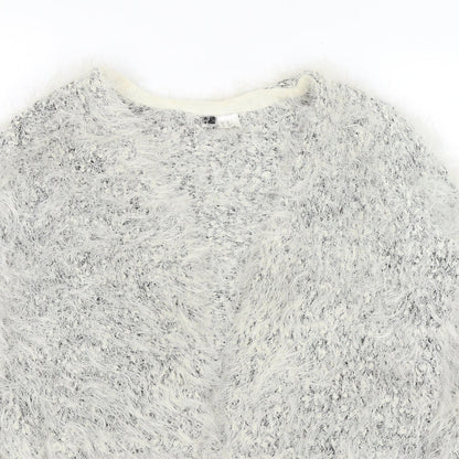 Womens UK Size XS H&M White Cardigan Jumper