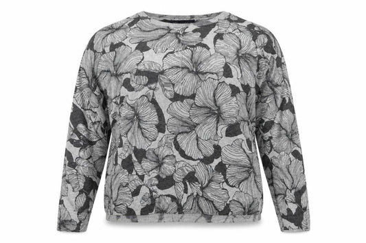 Marks & Spencer Womens Grey Floral  Pullover Jumper Size XL