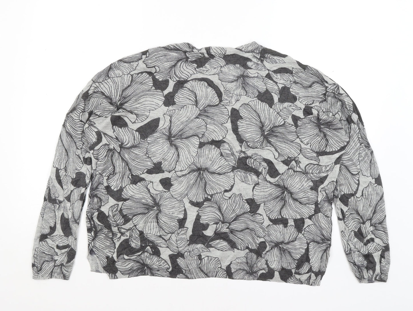 Womens UK Size XL M&S Grey Pullover Jumper