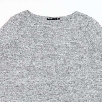 Boohoo Womens Grey   Pullover Jumper Size 10