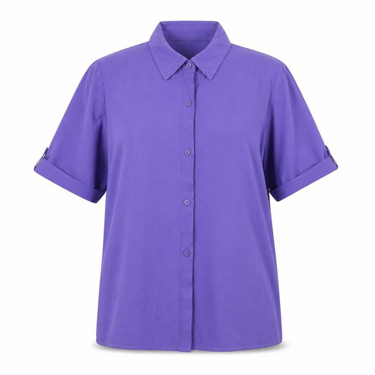 Trevi Womens Purple   Basic Button-Up Size 12