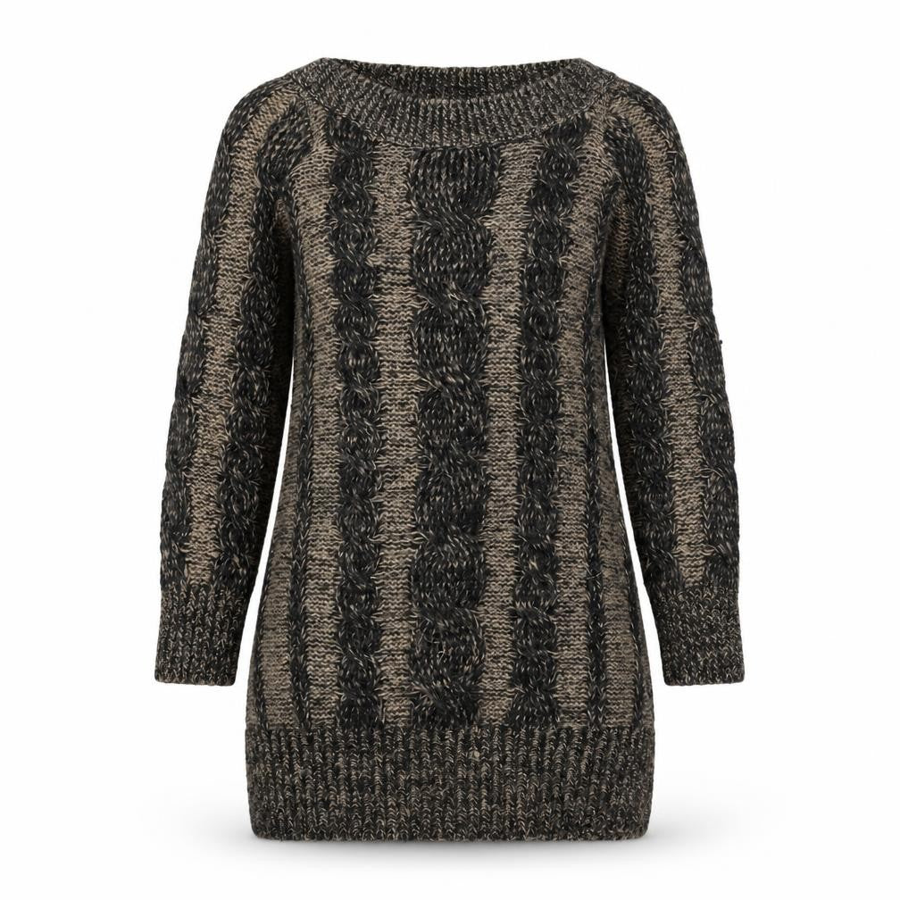 Womens UK Size 10 F&F Brown Pullover Jumper
