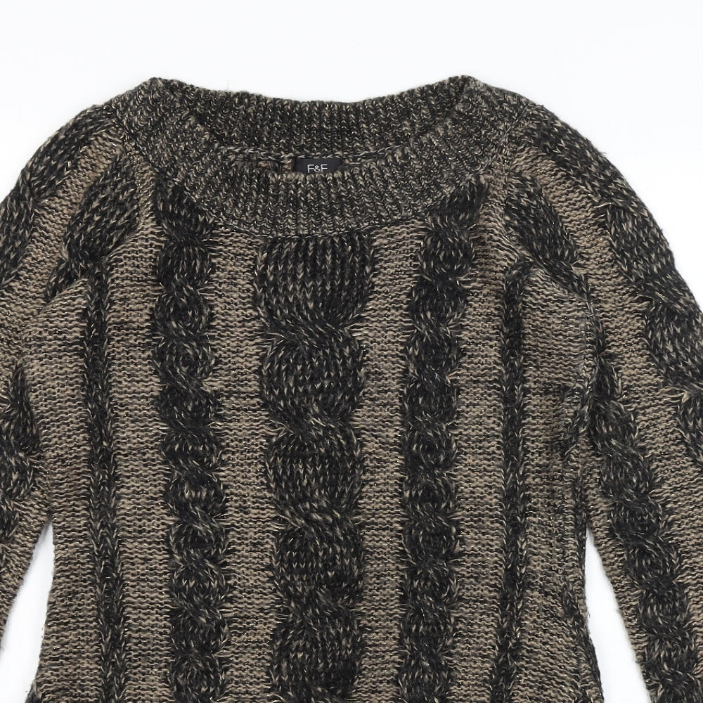 F&F Womens Brown   Pullover Jumper Size 10