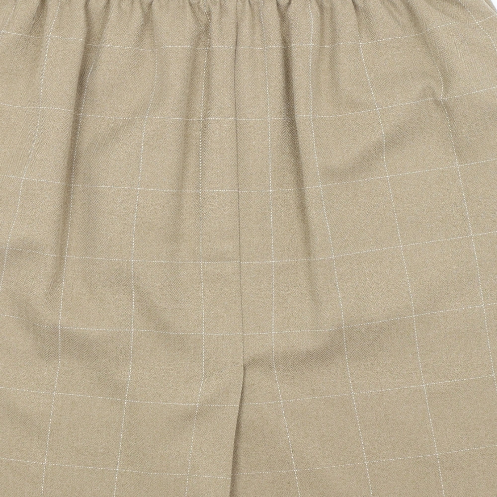 M&S Womens Brown Check  A-Line Skirt Size 20