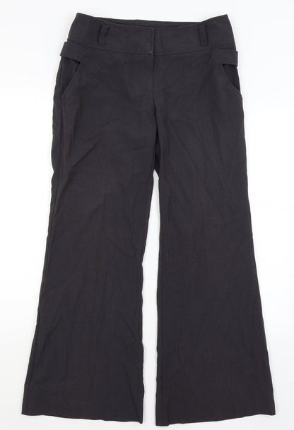 Womens UK Size 10 New Look Regular Fit Dress Pants Grey Trousers