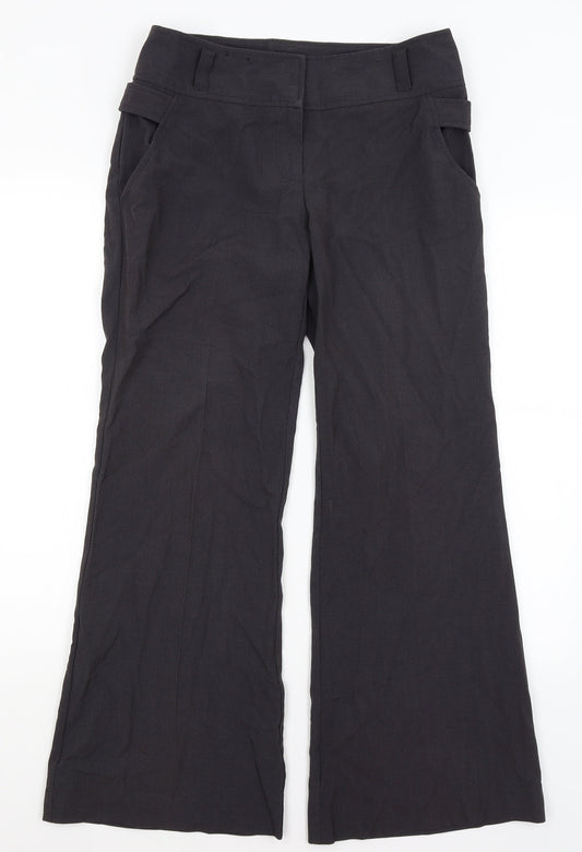 New Look Womens Grey   Dress Pants Trousers Size 10 L29.5 in