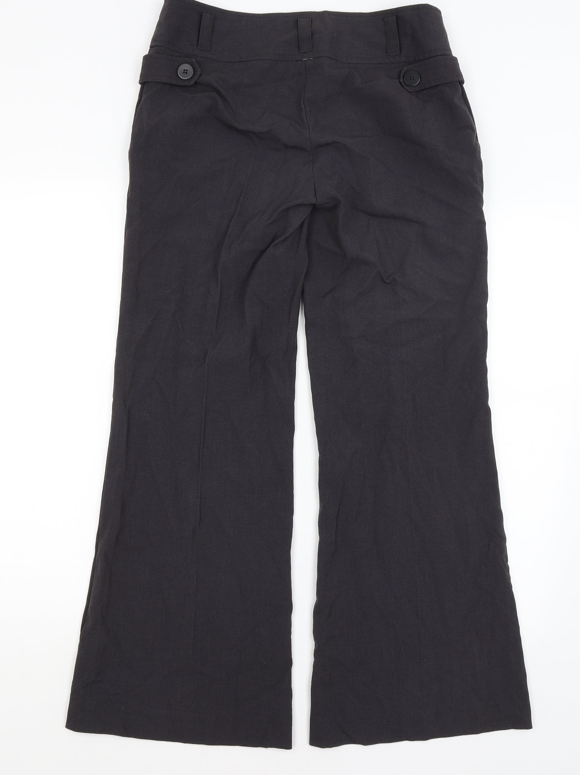 Womens UK Size 10 New Look Regular Fit Dress Pants Grey Trousers