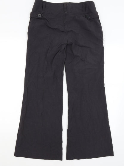 Womens UK Size 10 New Look Regular Fit Dress Pants Grey Trousers