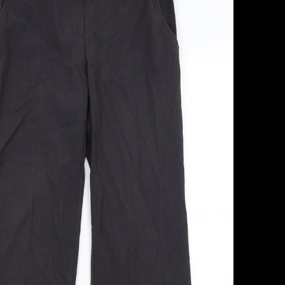 Womens UK Size 10 New Look Regular Fit Dress Pants Grey Trousers