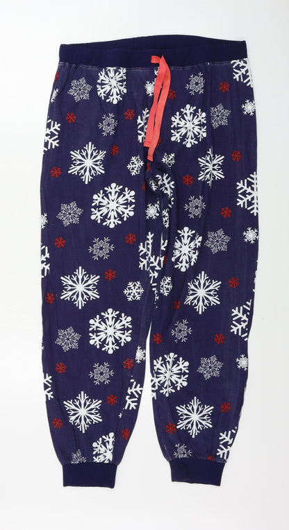 Womens UK Size L Preworn Regular Fit Sweatpants Blue Trousers