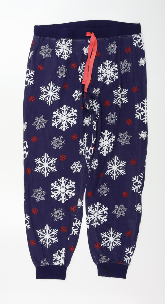 Womens UK Size L Preworn Regular Fit Sweatpants Blue Trousers