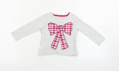 Young Dimension  Girls Grey   Basic T-Shirt Size 9-12 Months
