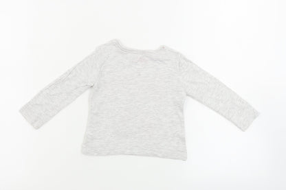 Young Dimension  Girls Grey   Basic T-Shirt Size 9-12 Months