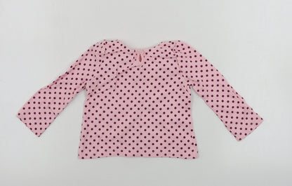 Mini Club   Pink Polka Dot  Basic T-Shirt Size 12-18 Months