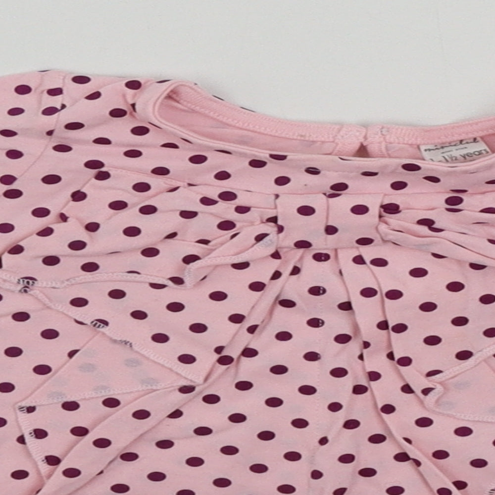 Mini Club   Pink Polka Dot  Basic T-Shirt Size 12-18 Months