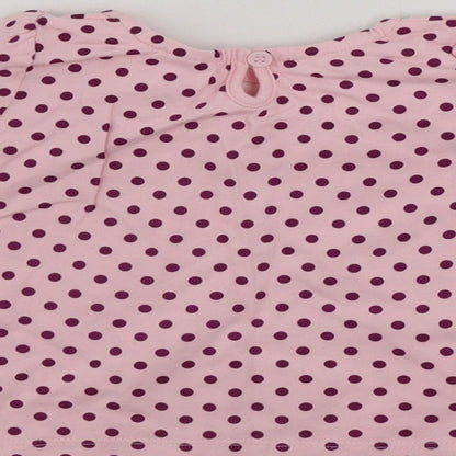 Mini Club   Pink Polka Dot  Basic T-Shirt Size 12-18 Months