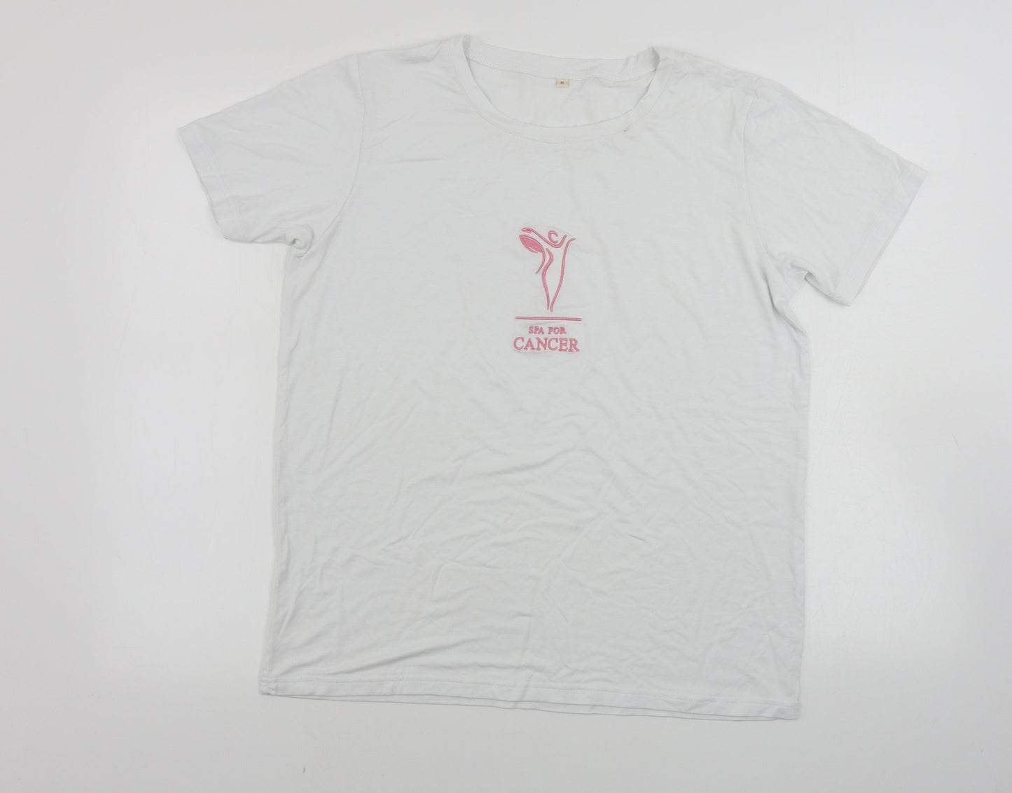 Womens UK Size M Preworn White Basic T-Shirt