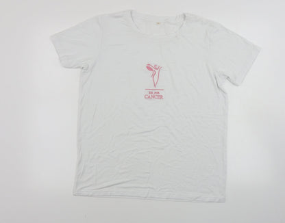 Womens UK Size M Preworn White Basic T-Shirt