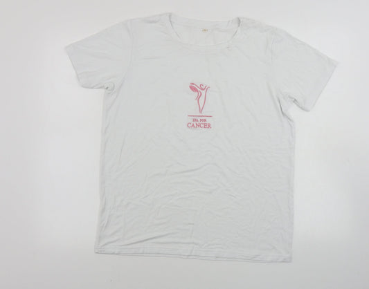 Womens UK Size M Preworn White Basic T-Shirt