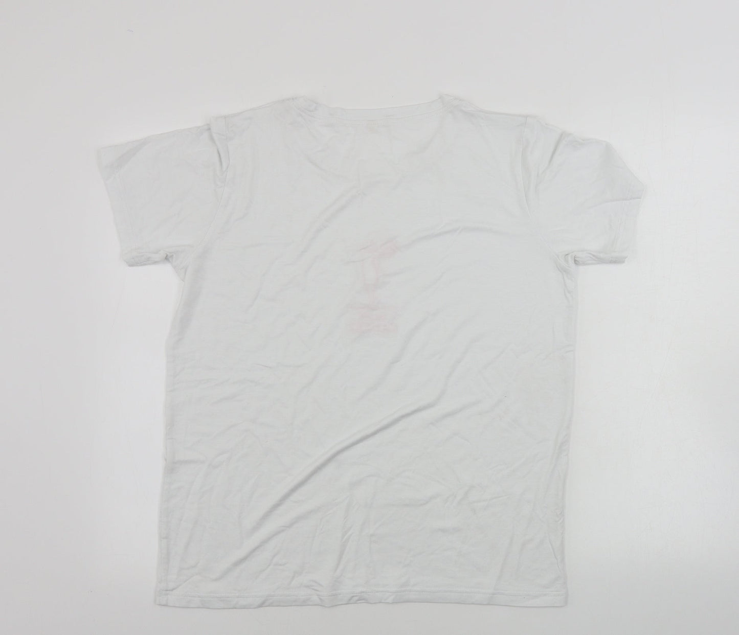 Womens UK Size M Preworn White Basic T-Shirt