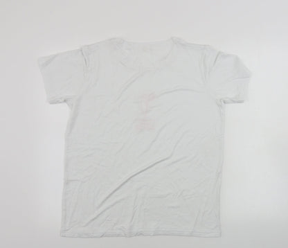 Womens UK Size M Preworn White Basic T-Shirt