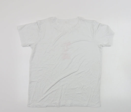 Womens UK Size M Preworn White Basic T-Shirt