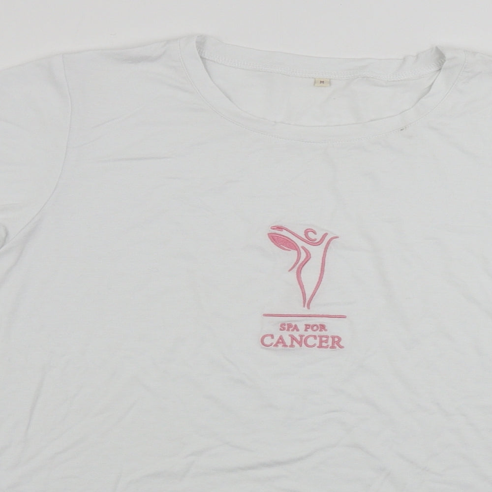 Womens UK Size M Preworn White Basic T-Shirt