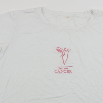 Womens UK Size M Preworn White Basic T-Shirt