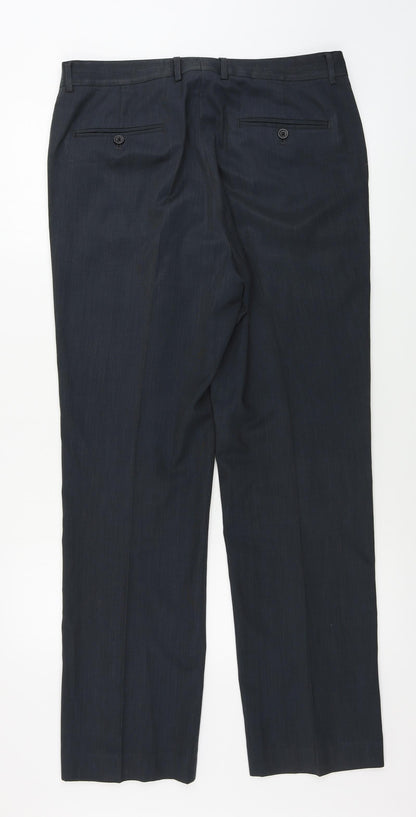 Mens UK Size 34 in VOEUT Regular Fit  Black Trousers