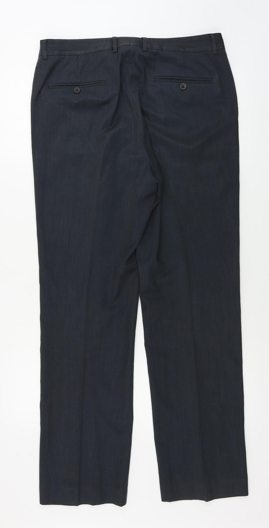 Mens UK Size 34 in VOEUT Regular Fit  Black Trousers