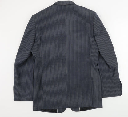 san luca Mens Grey Striped  Jacket Blazer Size 40