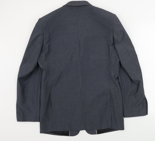 san luca Mens Grey Striped  Jacket Blazer Size 40