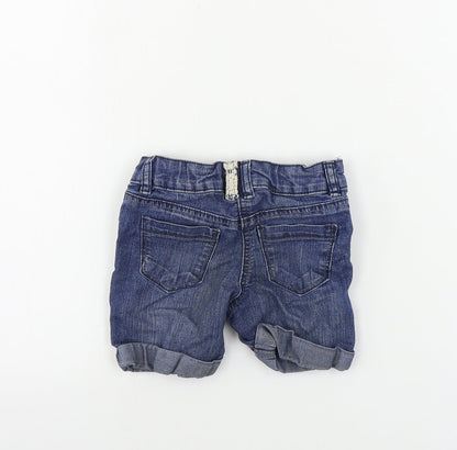 Matalan  Girls Blue   Cut-Off Shorts Size 3 Years