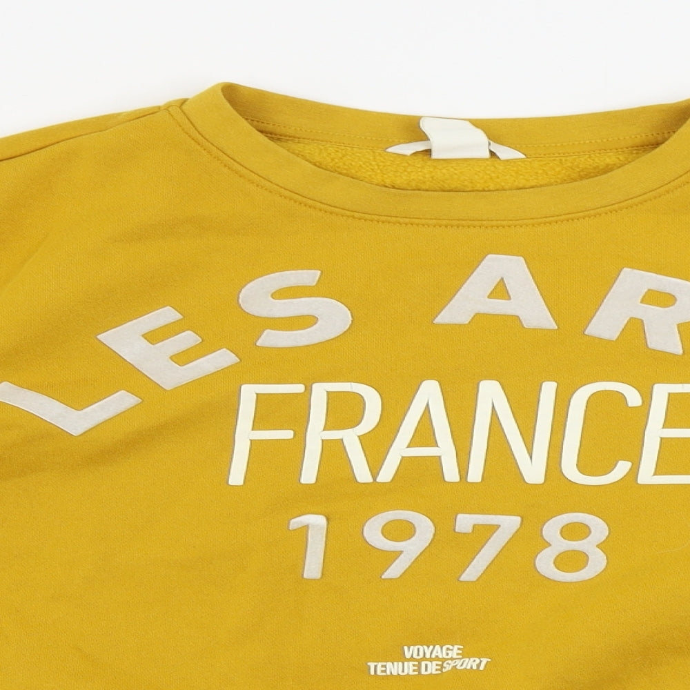 Womens UK Size M H&M Yellow Pullover Jumper