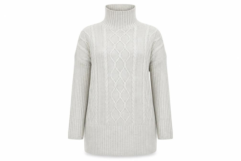 Womens UK Size M Quiz Beige Pullover Jumper