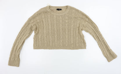 Womens UK Size M New Look Brown Pullover Jumper