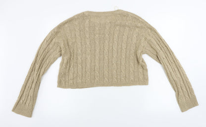 Womens UK Size M New Look Brown Pullover Jumper