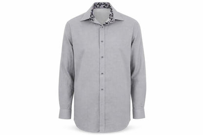 Greenwoods     Mens Grey Geometric   Button-Up Size 16