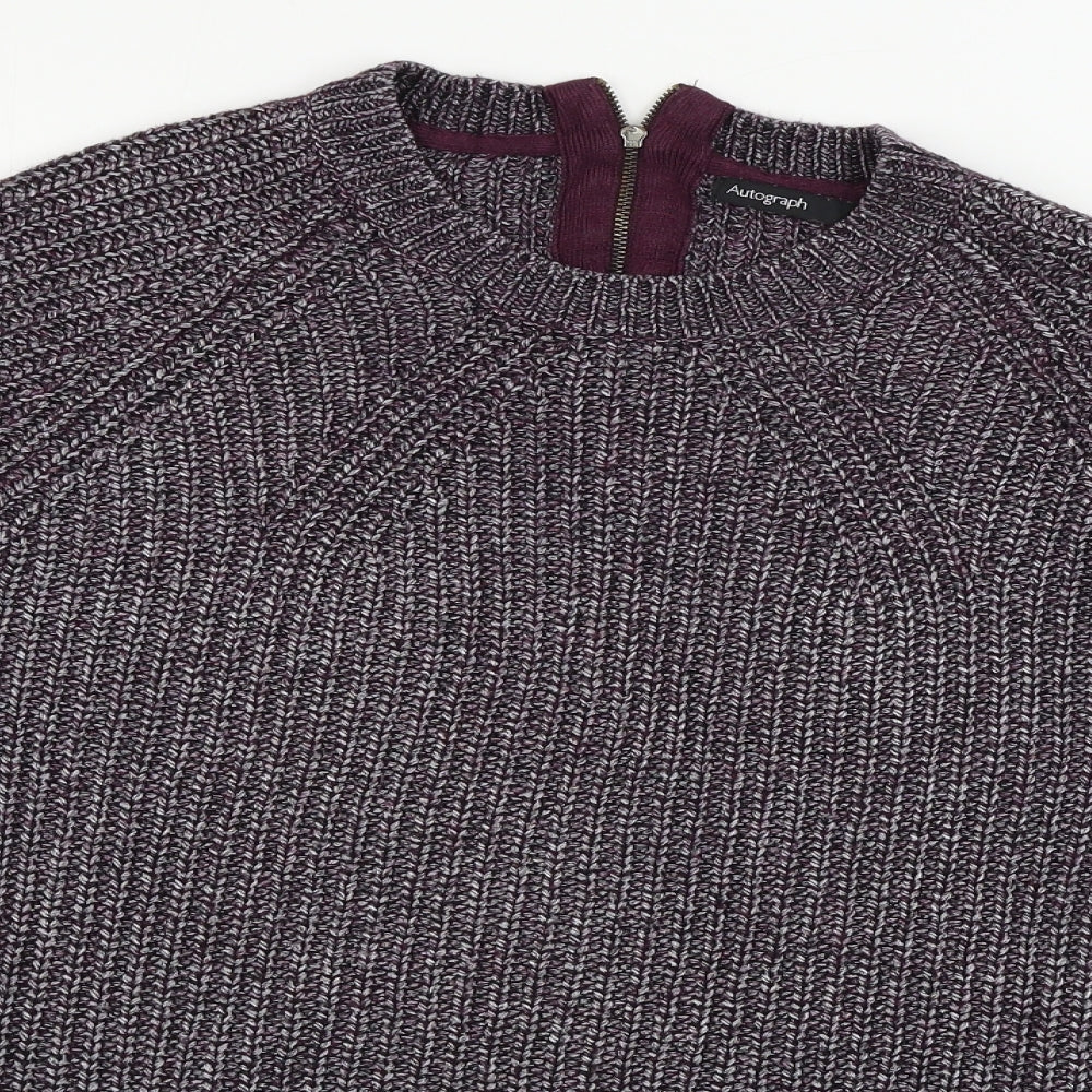 Womens UK Size 10 Marks and Spencer Purple Pullover Jumper