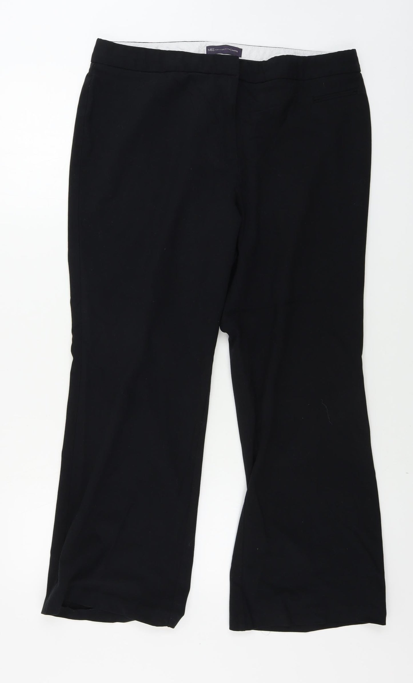 Womens UK Size 16 Marks and Spencer Regular Fit  Black Trousers
