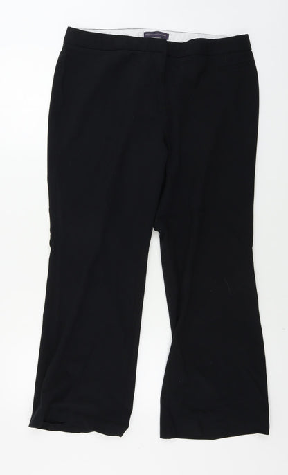 Womens UK Size 16 Marks and Spencer Regular Fit  Black Trousers