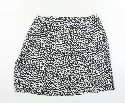 SheIn Womens White Animal Print  A-Line Skirt Size M